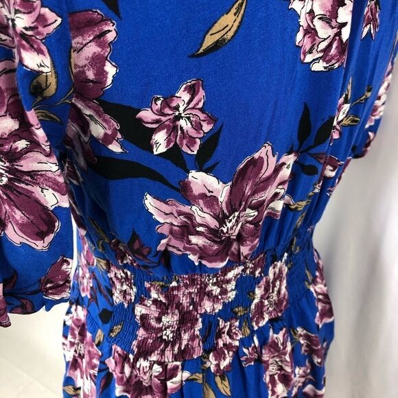 Band Of Gypsies Floral Button Fit & Flare Dress - Picture 8 of 9